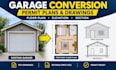 create garage conversion permit plans and architectural drawings