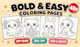 create bold and easy coloring pages for KDP