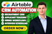 configure airtable CRM applicant tracking recruitment databases hiring workflows