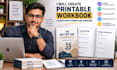 create printable workbook layouts with forms and exercises