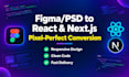 convert your figma or PSD design into a responsive react nextjs website