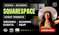 squarespace wedding event planning celebration conference booking website design