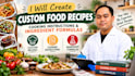 create custom food recipes, cooking instructions, and ingredient formulas