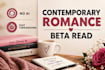 beta read your contemporary romance beta reader