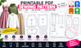 create printable PDF sewing pattern layered a4 a0 US letter projector