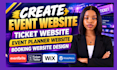 create event website ticket website event planner website booking website design
