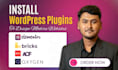 install elementor pro, acf pro, crocoblock, rankmath pro and other plugins