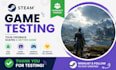 do video game testing review steam tester gameplay usability beta bug testing