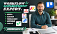 setup workflow management crm asana monday clickup trello notion airtable wrike