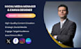 be expert canva design social media manager and posts