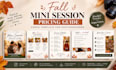 design fall mini session pricing guide canva template for photographers packages