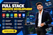 develop a full stack website using java, react, node js and javascript