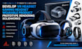 develop VR headset gaming headset wearable solidworks product prototype renderin