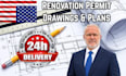 draft renovation permit drawings and architectural plans