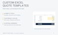 build a custom excel quotation template with automatic calculations
