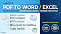 pdf to word or excel conversion