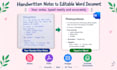 type handwritten notes, pdfs and images into word