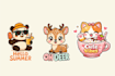 design a cute kawaii cartoon mascot logo