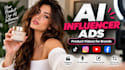 create ai influencer product ads