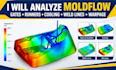 analyze moldflow gates runners cooling weld lines and warpage