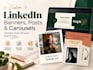 linkedin banners, posts, carousel