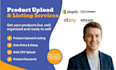 do  product upload listing data entry setup ecommerce store seo product research