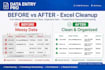 do data entry excel cleanup and CRM management with free sample