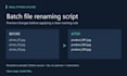 create a python script to batch rename your files