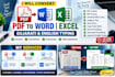 convert PDF to word or excel with accurate formatting