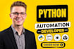 build python automation, python bot, python developer, python automation script