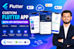 build custom flutter android IOS app with API integration