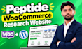 build a peptide website with woocommerce for easy selling