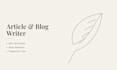 write an artice for your website