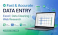 do accurate data entry, excel data cleaning