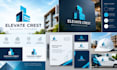 create a modern construction company logo and brand identity