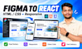 convert figma to react responsive website