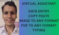 do all types of data entry, copy paste work and typing