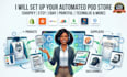setup automated etsy shopify ebay printful printify shineon teeinblue pod store