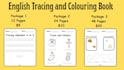 create english tracing and colouring book