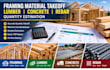 do framing material takeoff lumber concrete rebar quantity estimation