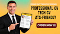 write an ats tech resume for IT jobs
