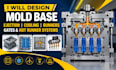 design mold base ejection cooling ruuners gate and hot runner system