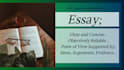 write clear, concise, and objectively reliable essays