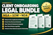 draft a master service agreement, sow, and nda contract bundle