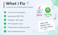 fix bugs and error in your java spring boot application
