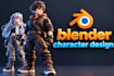 design 3d character models game characters and low poly game assets with blender