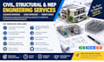 do civil and structural engineering, mep drawing, and permit