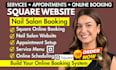 build square nail salon website with booking and appointment setup