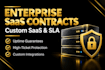 draft an enterprise saas commercial contract with sla