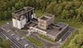 reconstruct fire station building,disinfection room design,living quarter render